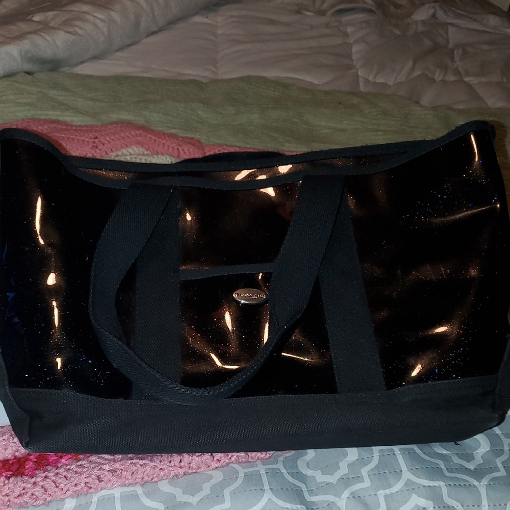 COACH Black Iridesancent Tote Bag
